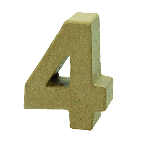 Zahl, - 4 - H 5 x B 3,9 x T 2 cm