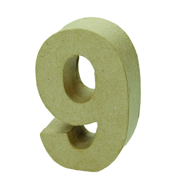 Zahl, - 9 - H 10 x B 6,5 x T 3 cm