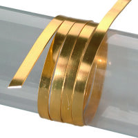 Aludraht eloxiert, flach, gold, 1 x 5 mm 2 m