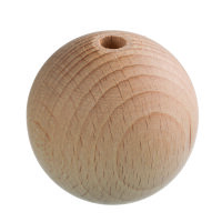 Rohholzkugeln, gebohrt, roh, 50 mm ø 8 mm, 25 St