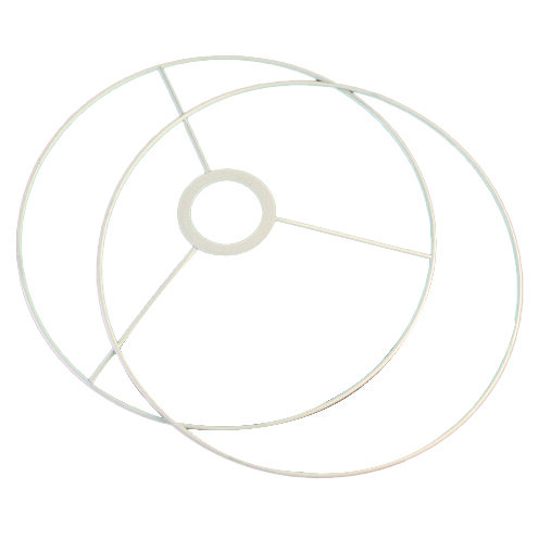 Lampenschirm-Ring Set, Rund E27, ø 10 cm weiß, 2-teilig,