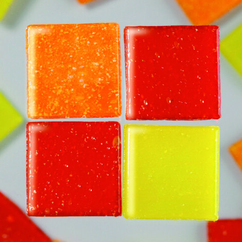 MosaixPro-Glassteine,  rotmix, 10 x 10 x 4 mm 1.000 g