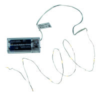 Lichterkette LED, warmes Licht / 6h Timer, silber, 10 LEDs, Box