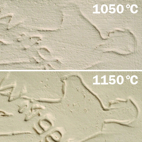 Freidrehton Steingut, 980 - 1100 °C, weiß, kg