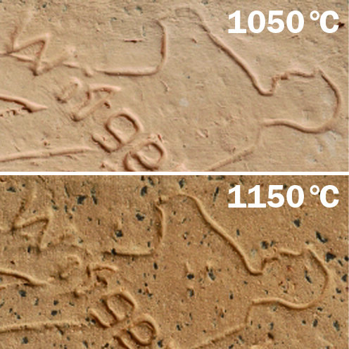 Aufbau- / Effektton Steinzeug, 12,5%schamottiert 1000-1200°C, lederfarben / schwarz,  kg