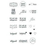 Stempel Clear, handmade, transparent, 21 - teilig, Set