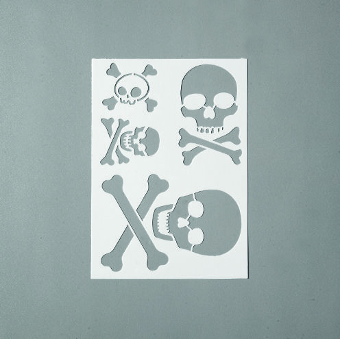 Stencil, Totenkopf,  4-teilig, St