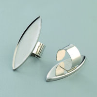 Ring für Modelliermassen, spitz oval, silberfarbig,  St