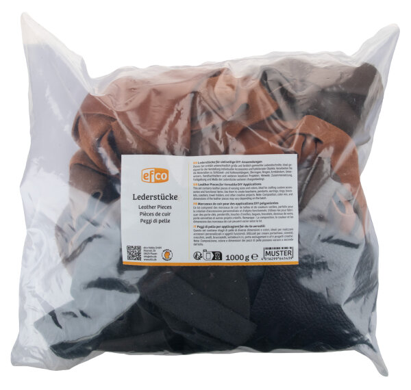 Lederstücke verschiedene Farben 1000 g