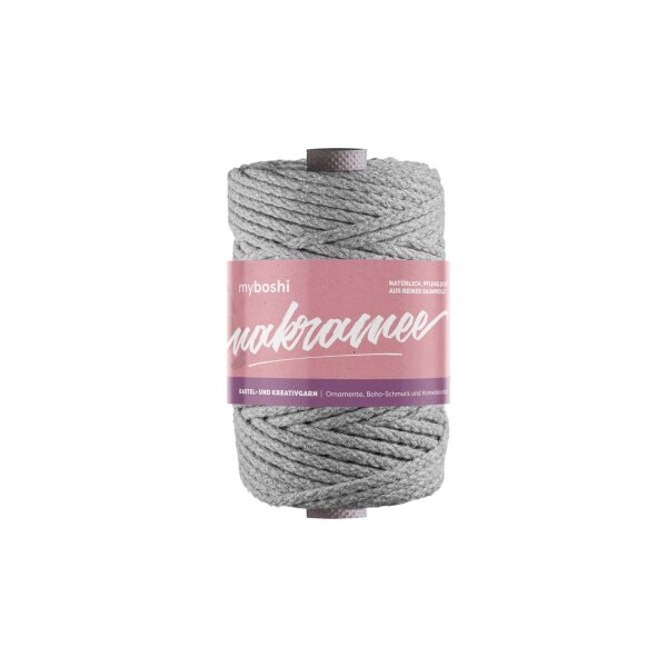 Makramee geflochten hellgrau 4 mm 50 m 390 g