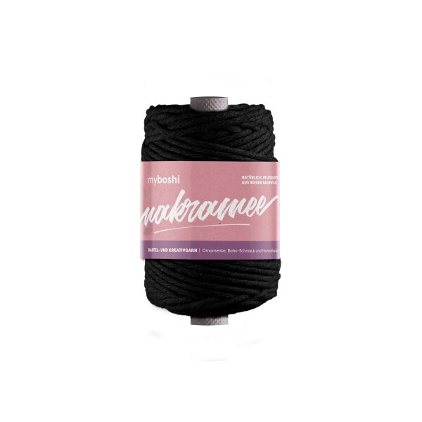 Makramee gezwirnt schwarz 4 mm 50 m 370 g