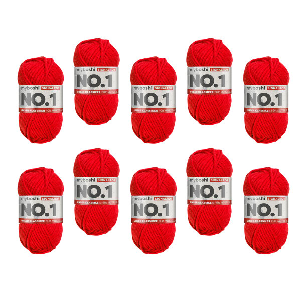 myboshi No.1 -VE 10 Knäuel- Signalrot