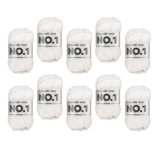 myboshi No.1 -VE 10 Knäuel- Weiß
