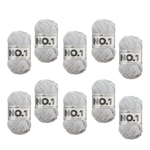 myboshi No.1 -VE 10 Knäuel- Silber