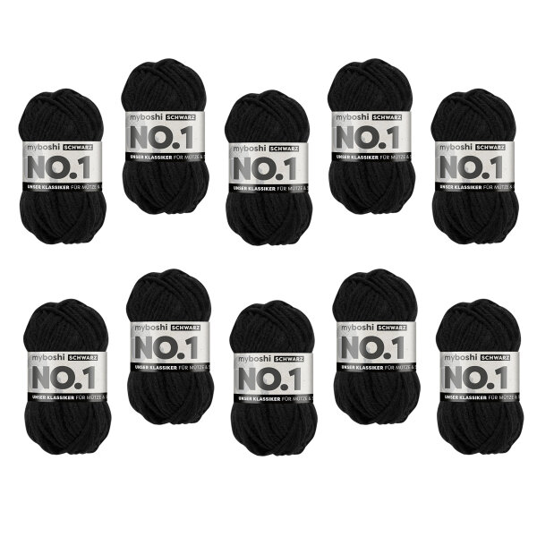 myboshi No.1 -VE 10 Knäuel- Schwarz