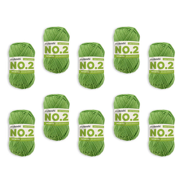 myboshi No.2 -VE 10 Knäuel- Limettengrün
