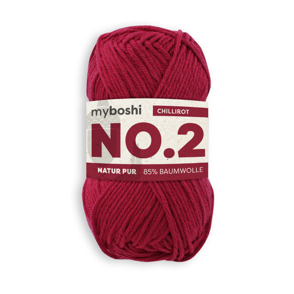 myboshi No.2 -Einzelknäuel- Chillirot