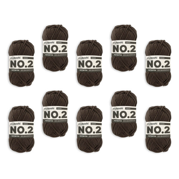 myboshi No.2 -VE 10 Knäuel- Kakao