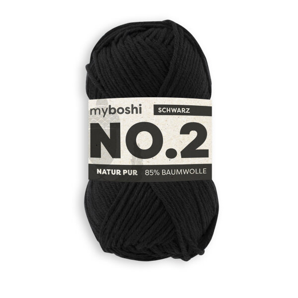 myboshi No.2 -Einzelknäuel- Schwarz