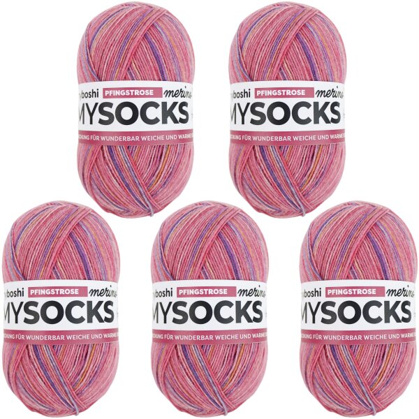 myboshi mysocks Merino VE=500g Pfingstrose