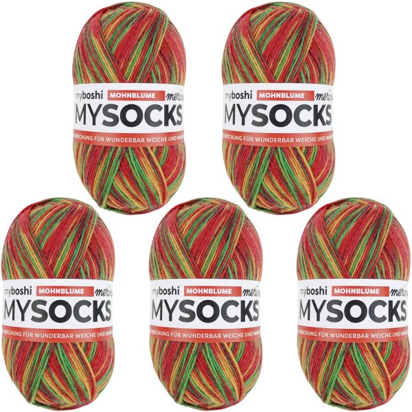 myboshi mysocks Merino VE=500g Mohnblume