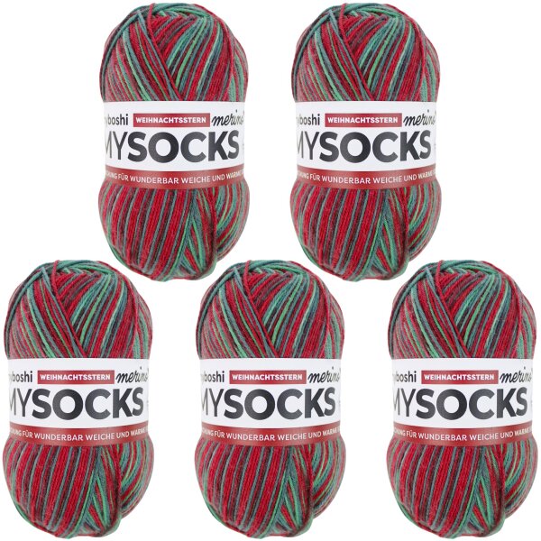 myboshi mysocks Merino VE=500g Weihnachtsstern