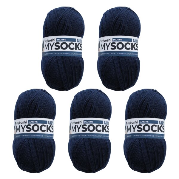 myboshi mysocks Uni VE 5 Knäuel Marine