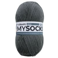 myboshi mysocks Uni Einzelknäuel Grau