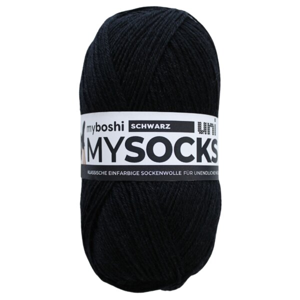 myboshi mysocks Uni Einzelknäuel Schwarz