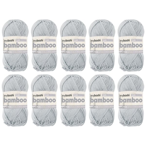 myboshi Bamboo 10 Knäuel Silber