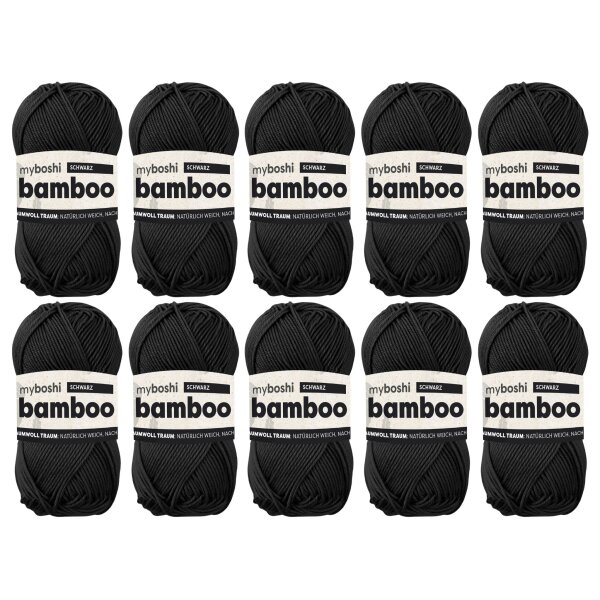 myboshi Bamboo 10 Knäuel Schwarz