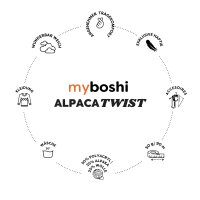 myboshi Alpaca Twist -Einzelknäuel- Steingrau