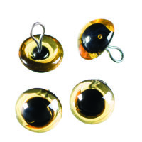 Tieraugen mit Öse Glas 10 mm 4 Stk.