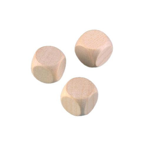 Holzwürfel aus Buche, gebleicht