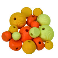 Holzperlen  Farb-Formen-Mix 25 Stk.