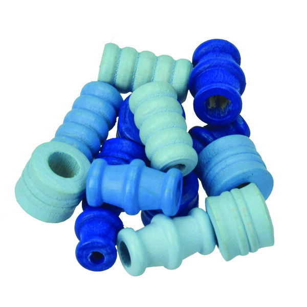 Holzperlen Farb-Formen-Mix 28 Stk.