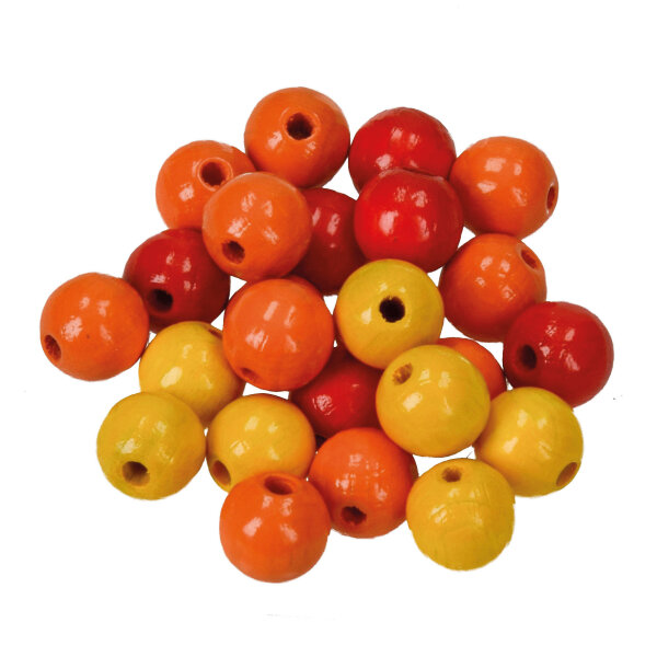 Holzperlen Ton in Ton 25 g / ~ 40 Stück