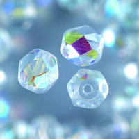 Glasfacettperlen rund irisierend 100 Stk.
