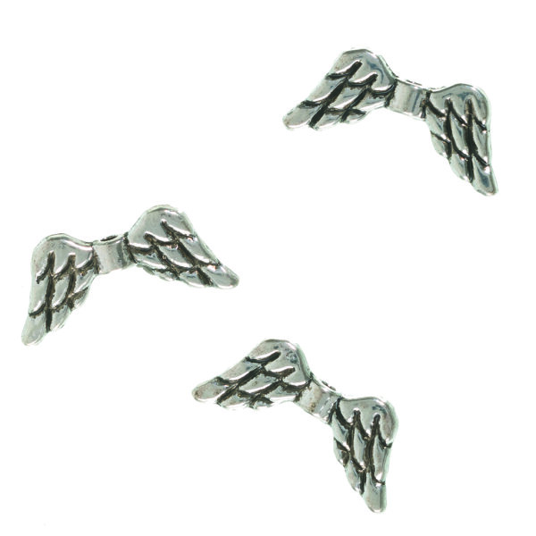 Flügel Perle Metall silber