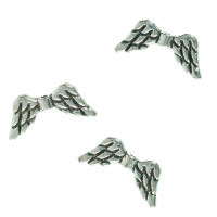 Flügel Perle Metall silber
