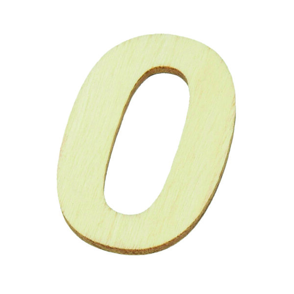 Streuer Holz Zahl roh 10 Stk.