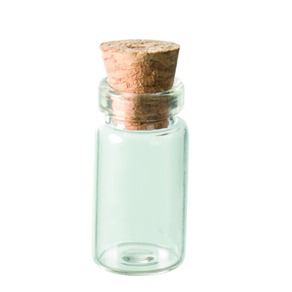 Flasche Glas mit Korken klar 50 Stk.
