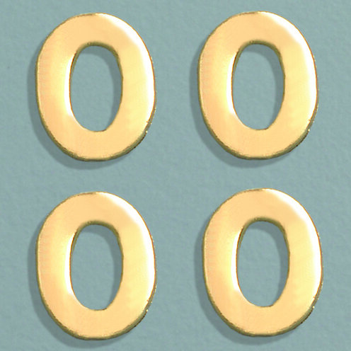 Wachsdekor Zahlen gold glänzend 10 Stk.