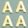 Wachsdekor Buchstaben gold glänzend 4 Stk.