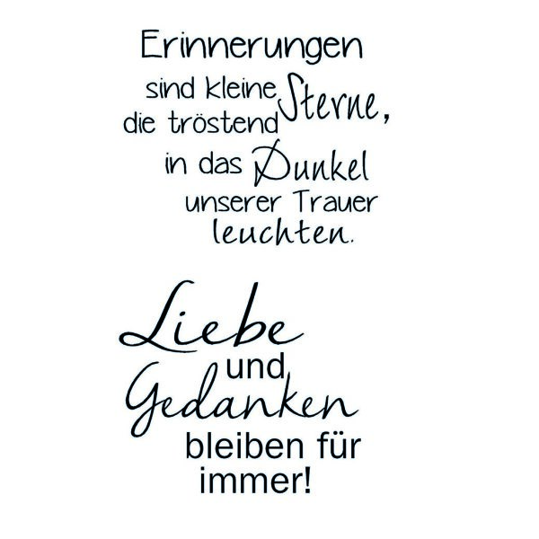 Clear-Stempel Trauer