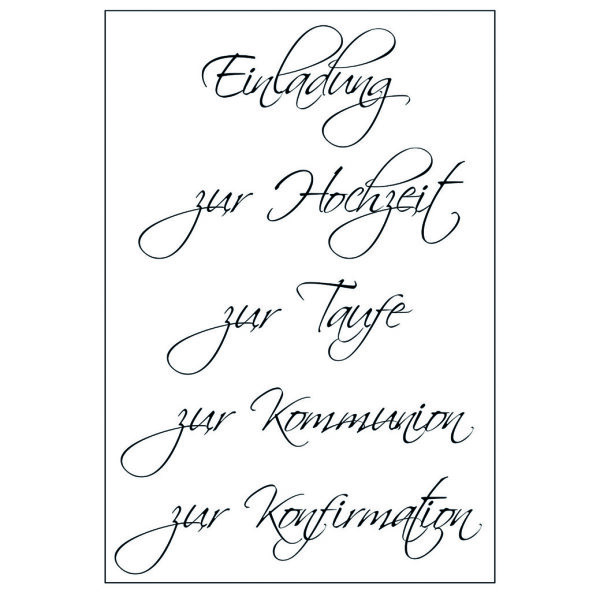 Clear-Stempel Anlässe