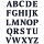 Stencil-Schablone Buchstaben, Zahlen und Zeichen