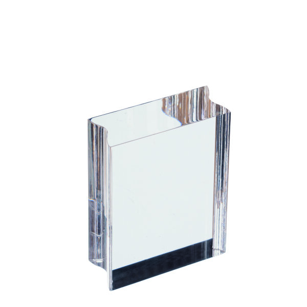Acrylblock, mit Griffmulde, transparent 38 x 50 x 15 mm