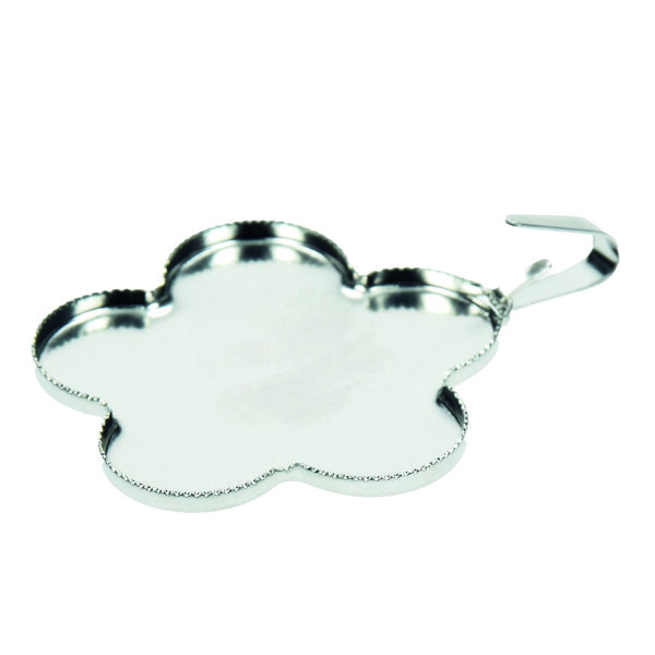 Anhänger Blume, mit Schlaufe, silberfarbig