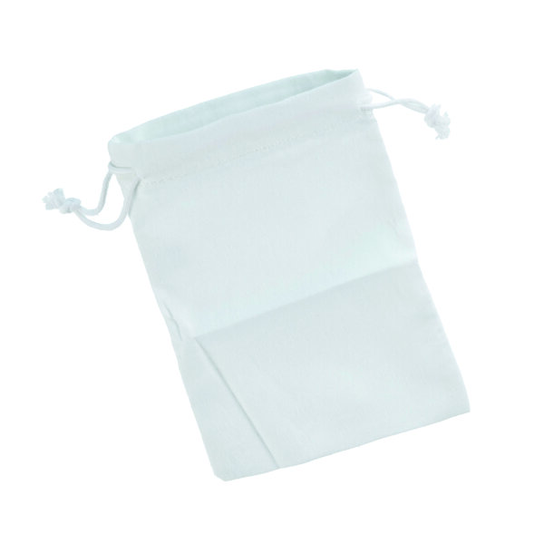Baumwollartikel, Beutel mit Zugkordel, weiß, 105 g/m²